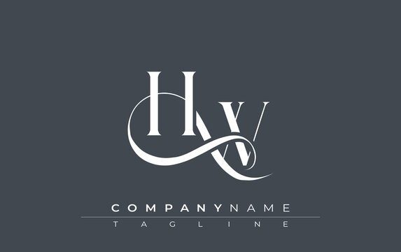 Initial HW Logo Design Vector. Elegant Monogram Logo Design with Decorative Elements and Typography