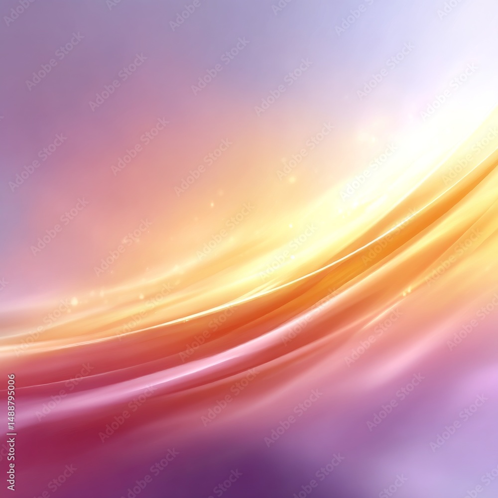 Leinwandbilder radiant dawn: abstract waves of light and color evoking warmth and serenity with a dreamy and ethere