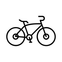 Fototapeta premium Old bicycle illustration with simple design on white background