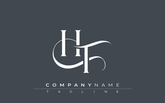 Initial HT Logo Design Vector. Elegant Monogram Logo Design with Decorative Elements and Typography
