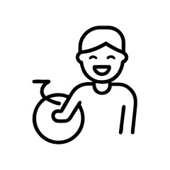 Obraz premium Disabled man laughing with friends illustration on white background