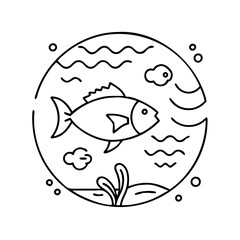 fish icon marine conservation icon, fish icon marine conservation vector illustration-simple illustration of fish icon marine conservation , perfect for fish icon marine conservation logos and icons