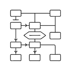 flowchart icon, flowchart vector illustration-simple illustration of flowchart , perfect for flowchart logos and icons
