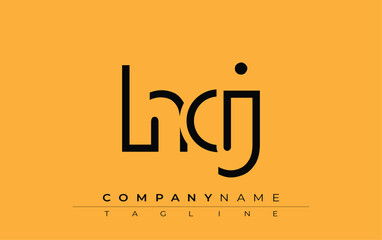 HCJ abstract letter design. Modern Business Logo Design With Abstract Typography and Contemporary Style