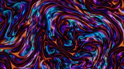 Vibrant abstract swirls of purple and red flow in mesmerizing liquid motion. - Powered by Adobe