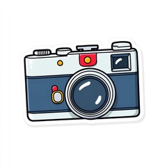 retro camera flat icon