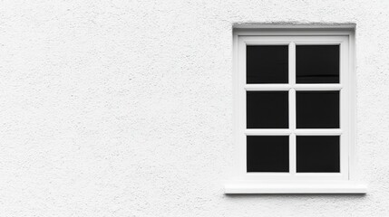 A white window with six panes.