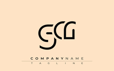 GCR abstract letter design. Modern Business Logo Design With Abstract Typography and Contemporary Style