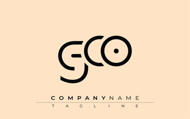Obraz premium GCO abstract letter design. Modern Business Logo Design With Abstract Typography and Contemporary Style
