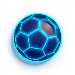 Obraz premium Glowing Neon Soccer Ball