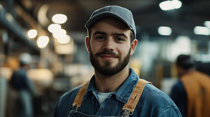 Portrait of a Smiling Factory Worker