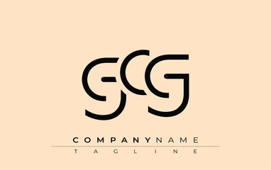 GCG abstract letter design. Modern Business Logo Design With Abstract Typography and Contemporary Style