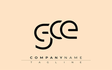 GCE abstract letter design. Modern Business Logo Design With Abstract Typography and Contemporary Style