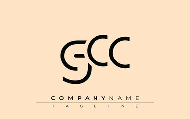 GCC abstract letter design. Modern Business Logo Design With Abstract Typography and Contemporary Style
