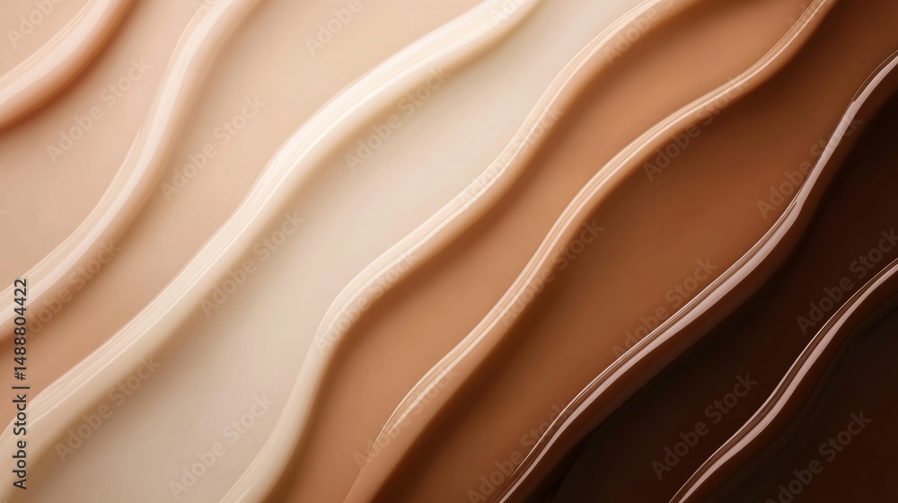 Poster explore smooth gradient of soft skin tones showcasing silky transitions from porcelain to deep choco