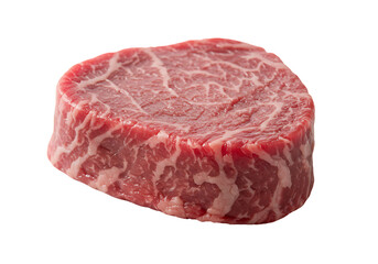 Obraz premium Prime Cut of Beef Exquisite Raw Filet Mignon Steak, Ready for Grilling or Pan-Searing, High-Quality Meat, Gourmet Food Photography