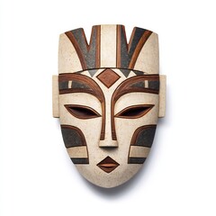 tribal stone mask icon