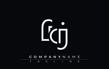 FCJ abstract letter design. Modern Business Logo Design With Abstract Typography and Contemporary Style