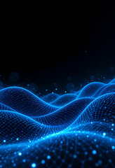 Blue AI Data Background with Intelligent Signal Design

