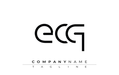 ECQ abstract letter design. Modern Business Logo Design With Abstract Typography and Contemporary Style