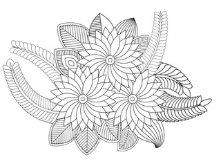 PrintFlowers Coloring Pages For Adules