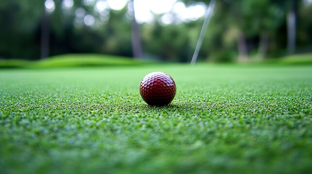 Golfer overcoming a challenging shot, motivational theme. - Powered by Adobe