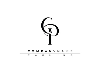 Initial CP Logo Design Vector. Elegant Monogram Logo Design with Decorative Elements and Typography