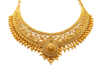 Exquisite gold necklace intricate design bridal jewelry