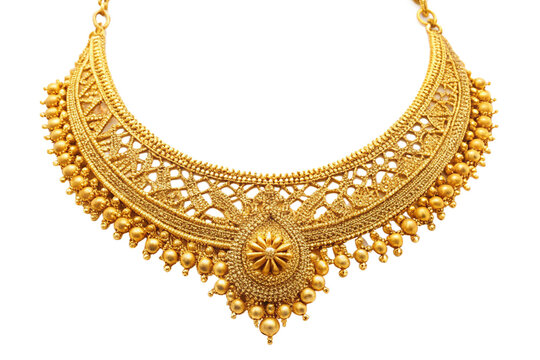 Exquisite gold necklace intricate design bridal jewelry