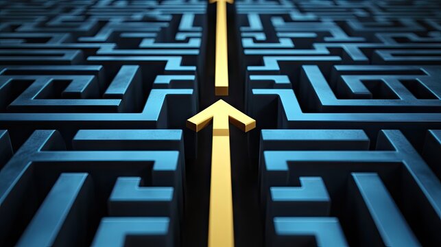 A path through a complex puzzle design.