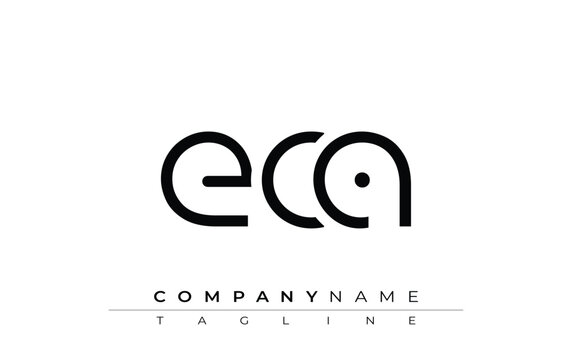 ECA abstract letter design. Modern Business Logo Design With Abstract Typography and Contemporary Style