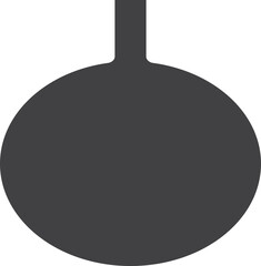 Fototapeta premium Minimalist Black Trash Bag Icon, Flat Vector Symbol for Waste and Cleanup Concepts