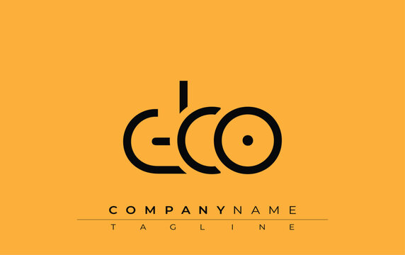 DCO abstract letter design. Modern Business Logo Design With Abstract Typography and Contemporary Style