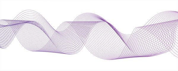 Abstract wave porple  colorful element for design. Digital frequency track equalizer.Curve wave seamless pattern. Line art striped graphic template design.Vector illustration.