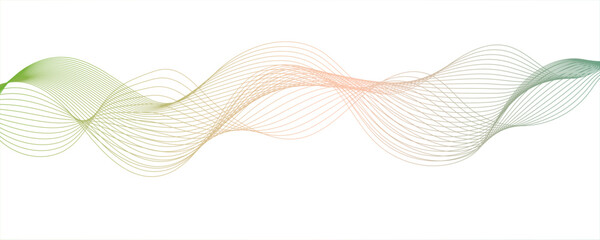 Abstract wave colorful element for design. Digital frequency track equalizer.Curve wave seamless pattern. Line art striped graphic template design.Vector illustration.