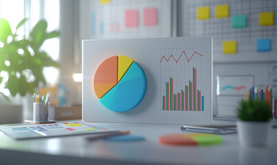 Data analysis techniques for business analytics in modern office environment visualizing insights with charts