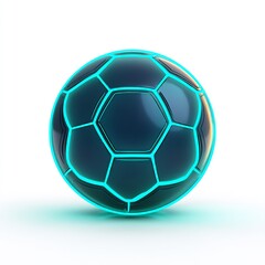 Fototapeta premium Glowing Neon Soccer Ball