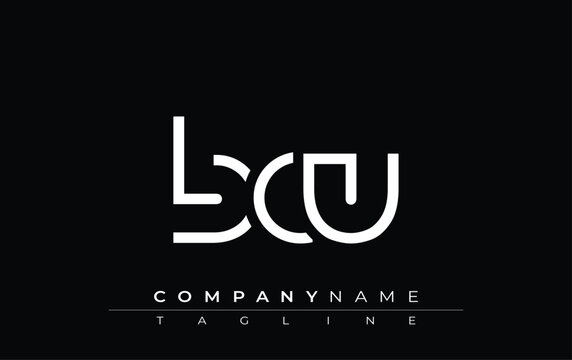 BCU abstract letter design. Modern Business Logo Design With Abstract Typography and Contemporary Style