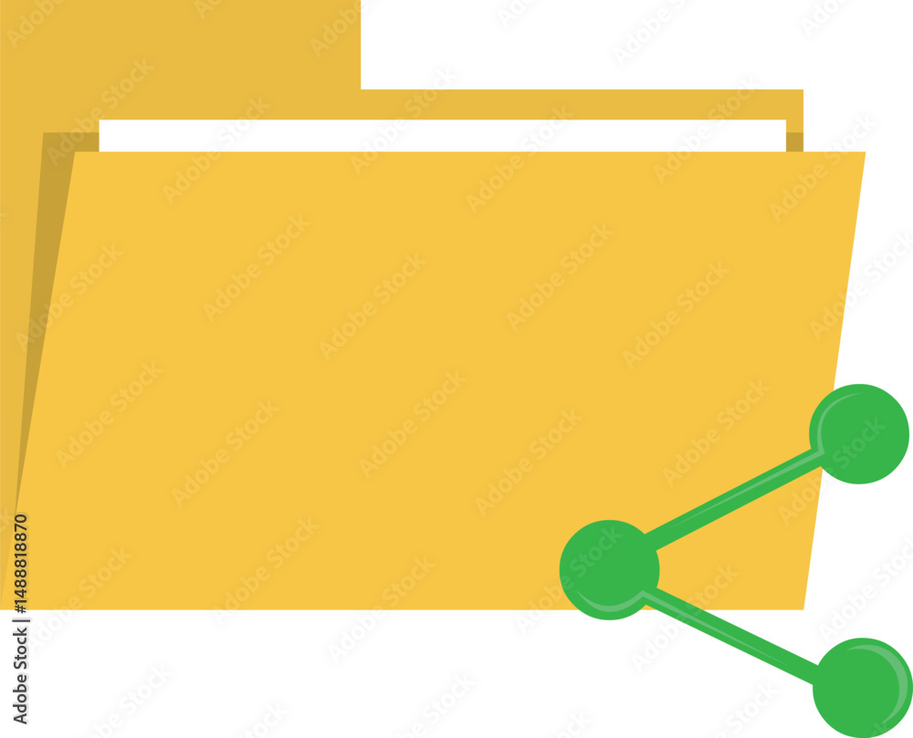 Poster vector illustration icon share computer folder file concept