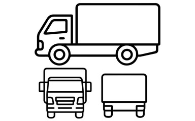 Truck icon in three projections on a white background vector
Vector icon cars