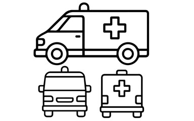 Ambulance car icon in three projections on a white background vector
Vector icon cars