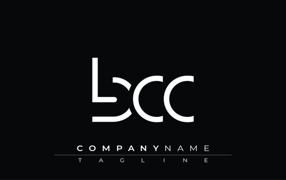 BCC abstract letter design. Modern Business Logo Design With Abstract Typography and Contemporary Style