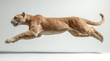 Obraz premium Powerful cougar in mid-stride