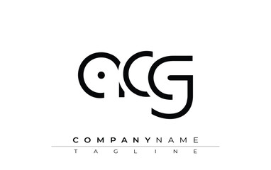 ACG abstract letter design. Modern Business Logo Design With Abstract Typography and Contemporary Style
