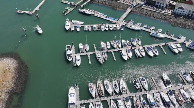 Conwy estuary aerial view, North Wales, United Kingdom