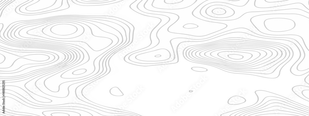 Poster topographic map background geographic line map with elevation assignments. the black on white contou