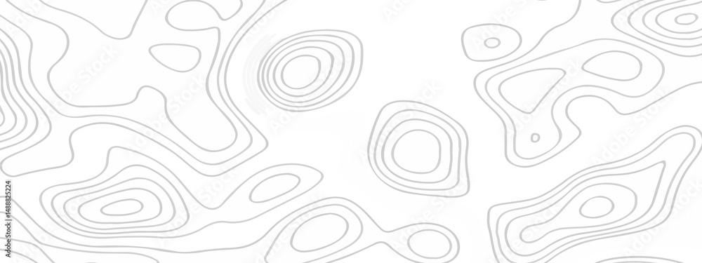 Poster topographic map background geographic line map with elevation assignments. the black on white contou