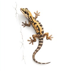 Naklejka premium Gecko climbing wall 