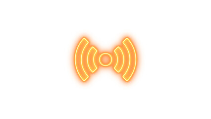 Obraz premium Glowing Wi-Fi symbol on a transparent background, representing connectivity