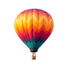 Fototapeta premium hot air balloon floating in blue summer sky